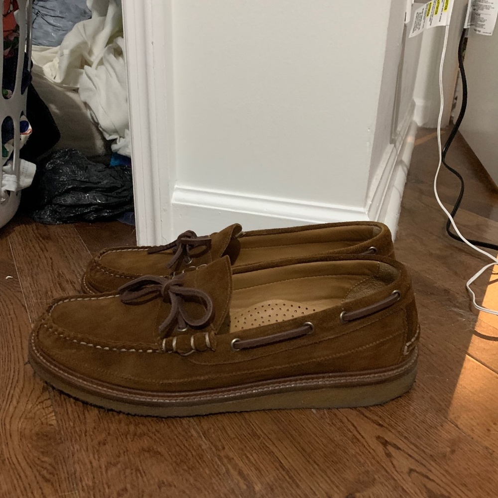 J. Crew Camden crepe-sole slip-ons in English suede 10.5